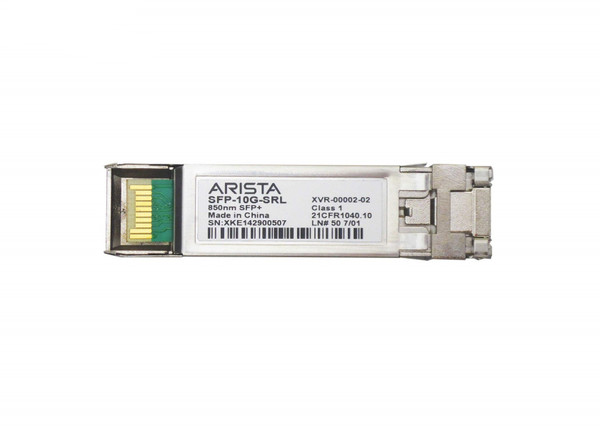 XVR-00002-02 - Arista 10Gbps 10GBase-SR Multi-mode Fiber 300m 850nm Duplex LC Connector SFP+ Transceiver Module