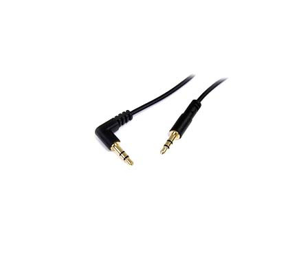 MU3MMSRA - StarTech 3ft Slim 3.5mm to Right Angle Stereo Audio Cable M/M