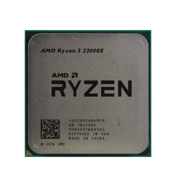 YD2200C6FBMPK - AMD Ryzen 3 2200GE Quad-Core 3.2GHz 4MB L3 Cache Socket AM4 Processor