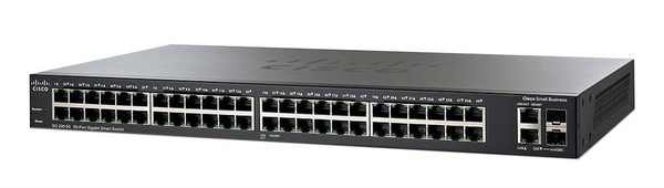 SG200-50= - Cisco 48-Ports 10/100/1000Base-T RJ-45 Manageable Layer2 Desktop Ethernet Switch with 2 x Gigabit Ethernet Uplink, 2 x Gigabit