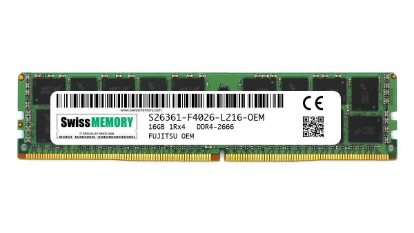 S26361-F4026-L216 - Fujitsu 16GB (1x16GB) DDR4 2666MHz ECC memory module