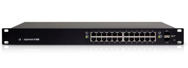 ES-24-250W - Ubiquiti Networks EdgeSwitch 24 x Ports PoE+ 1000Base-T + 2 x Ports SFP 1U Rack-mountable Layer3 Managed Gigabit Ethernet Network Switch