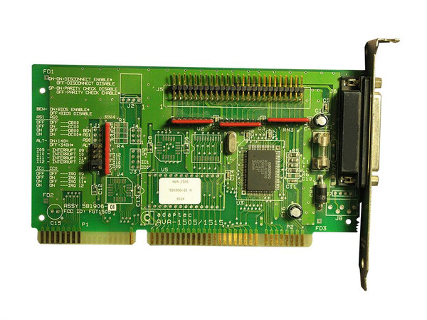 AVA-1505 - Adaptec Isa SCSI Controller Internal 50 Pin External 25 Connectors