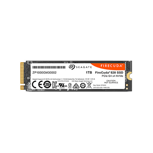 ZP1000GM3A002 - Seagate FireCuda 520 1TB Triple-Level Cell PCI Express NVMe 4.0 x4 M.2 2280 Solid State Drive