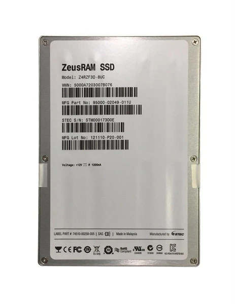 Z4RZF3D-8UC - STEC ZeusRAM Z4 8GB MLC SAS 6Gbps 3.5-inch Internal Solid State Drive (SSD)
