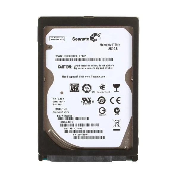 1AF14C-500 - Seagate Momentus Thin 250GB 5400RPM SATA 3Gb/s 16MB Cache 2.5-Inch Hard Drive