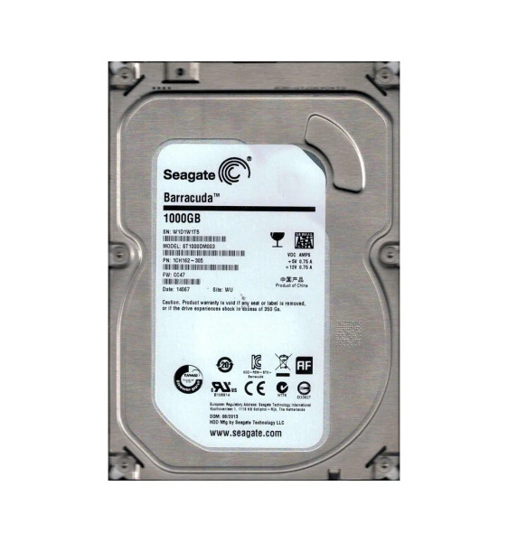 1CH162-305 - Seagate BarraCuda 1TB 7200RPM SATA 6Gb/s 64MB Cache LFF 3.5-Inch Hard Drive