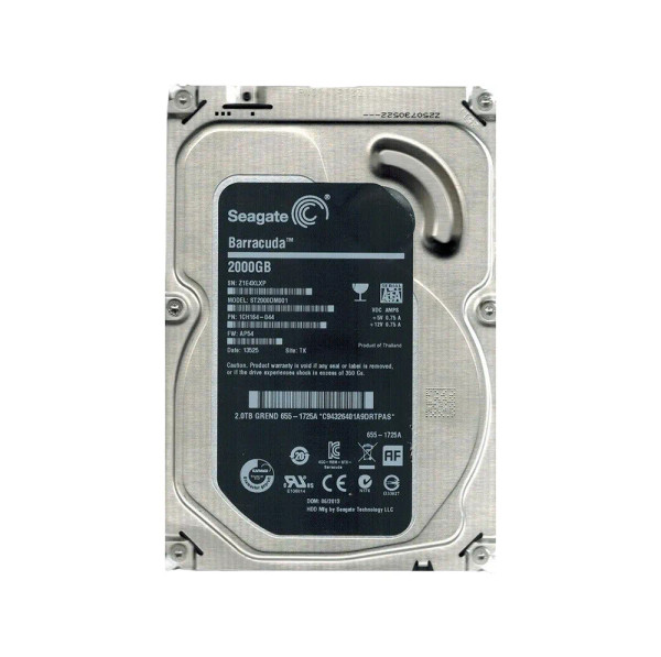 1CH164-044 - Seagate BarraCuda 2TB 7200RPM SATA 6Gb/s 64MB Cache 512e LFF 3.5-Inch Hard Drive