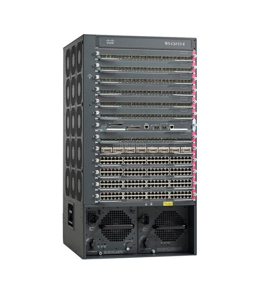WS-C6513-E-RF - Cisco Catalyst 6500 Series 13 x Expansion Slots 20U Rack-mountable Layer 3 Managed Network Switch Chassis