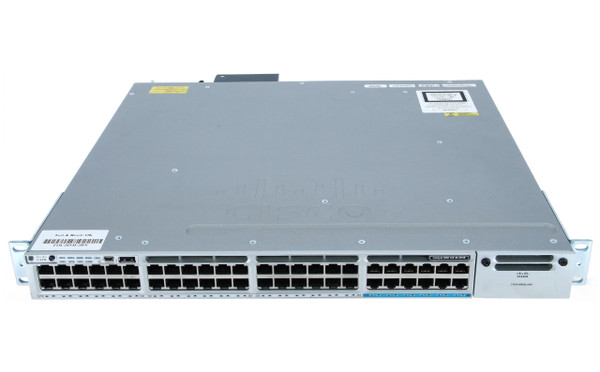 WS-C3850-12X48U-S - Cisco Catalyst 3850 Series 48-Ports 10/100/1000Base-T RJ-45 UPoE Manageable Layer3 Rack-mountable 1U Stackable Switch