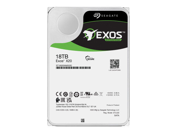 ST18000NM003D - Seagate Enterprise Exos X20 3.5 inch 18000 GB 7200 RPM