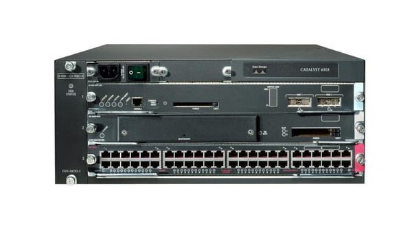 WS-C6503-E= - Cisco Catalyst 6500 Series 3 x Expansion Sots Supervisor Engine 32 / 2T 4U Rack-mountable Layer 3 Managed Network Switch Chassis