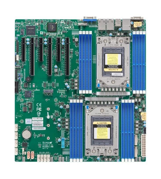 MBD-H12DSi-N6-B - SuperMicro Dual AMD EPYC 7003/7002 Socket SP3 Motherboard DDR4 16x DIMM 10x SATA System On Chipset Server Board