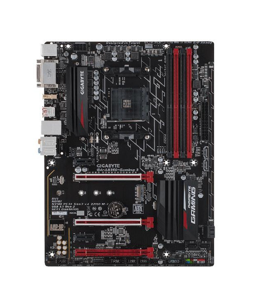 GA-AB350-Gaming3 - Gigabyte AM4 AMD B350 ATX Motherboard, Supports Ryzen/Athlon Processors DDR4 4x DIMM