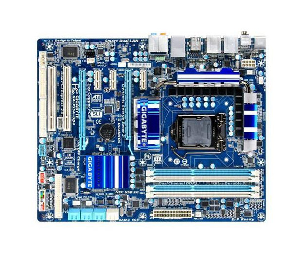 GA-P55A-UD4 - Gigabyte Technology Socket LGA 1156 Intel P55 Express Chipset Core i7 / i5 / i3 Processors Support DDR3 4x DIMM 6x