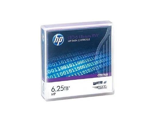 C7976A - HP LTO-6 Ultrium 2.5TB Native / 6.25TB Compressed 6 1/2-inch Re-Writable 20-Pack Tape Media Cartridge