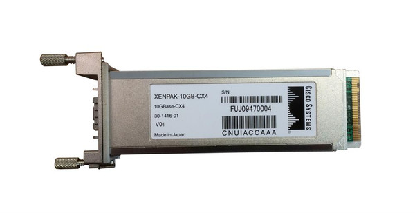 XENPAK-10GB-CX4 - Cisco 10Gb/s 10GBase-CX4 Copper 15m 850nm Duplex SC Connector XENPAK Transceiver Module