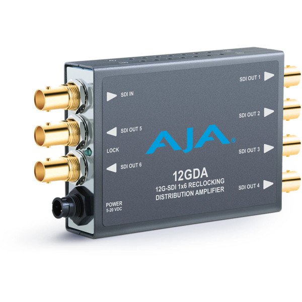 12GDA - AJA 12 Gbps Active Video Converter Gray BNC BNC 100 240 V