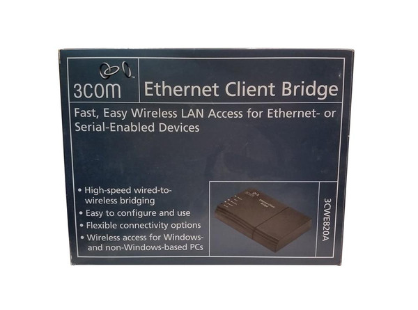 3CWE820A - 3Com Ethernet Wireless 802.11b 11Mbps RS-232 Client Bridge