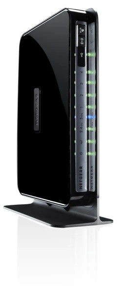 WNDR4300-100PES - Netgear WNDR4300 4 x Ports 1000Base-T LAN + 1 x Port RJ-45 WAN 750Mb/s IEEE 802.11a/n 5GHz WiFi Dual Band Gigabit Router