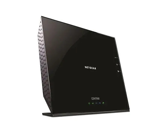 WNDR4720 - Netgear CENTRIA 900Mbps WiFi Storage Router, 4x LAN Ports, 1x WAN Port, SD Card Slot, Hard Drive Bay.