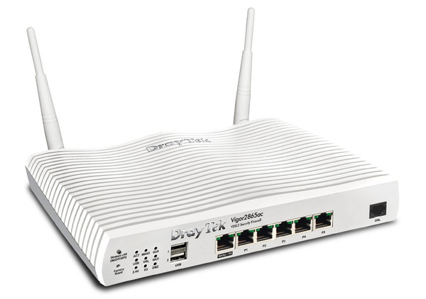 V2866L-DE-AT-CH - Draytek Vigor 2866L Wi-Fi 5 (802.11ac) Dual Band (2.4 GHz/5 GHz)