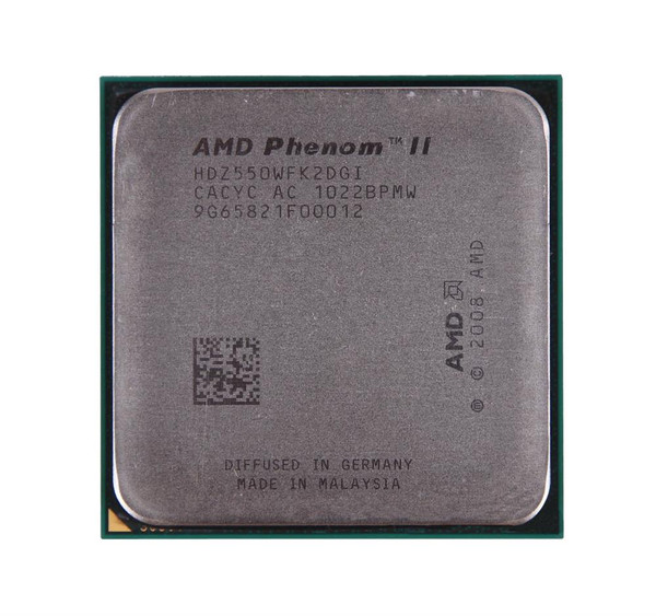 HDZ550WFK2DGI - AMD Phenom II X2 550 Dual-Core 3.10GHz 4.00GT/s 6MB L3 Cache Socket AM2+ Desktop Processor