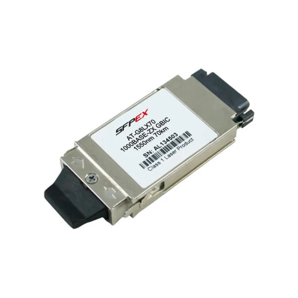AT-G8LX70 - Allied Telesis 1Gbps 1000Base-LX Single-mode Fiber 70km 1550nm SC Connector GBIC Transceiver Module