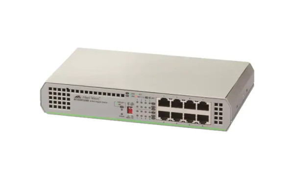AT-GS910/8E-10 - Allied Telesis 8-Port 10/100/1000Base-T Gigabit Ethernet Layer2 Unmanaged Rack-Mountable Network Switch