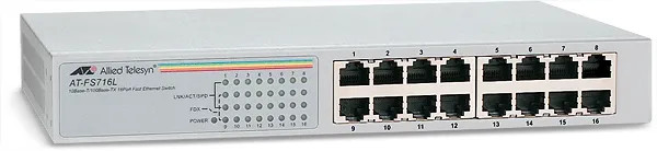 AT-FS716L-10 - Allied Telesis 16-Port 10/100TX Unmanaged Fast Ethernet Switch Eco-Friendly Network Connectivity