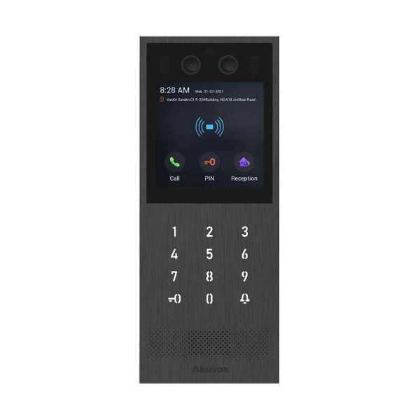 X912S - Akuvox video door intercom kit on-wall, big touch screen, card reader