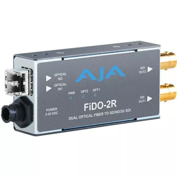 FIDO-2R-MM - AJA FiDO-2R-MM 3 Gbit/s Active video converter Gray BNC 20 V 0