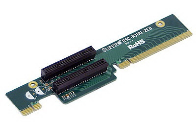 RSC-R1UU-2E8 - SuperMicro 1U Left 2-Slot PCI-Express x8 Riser Card