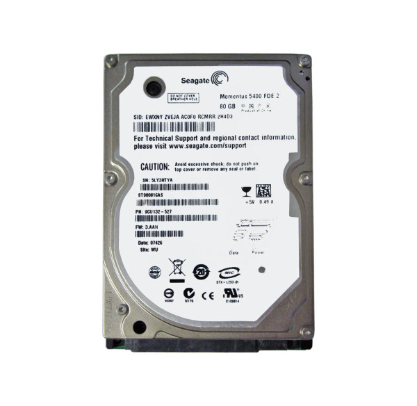 ST980816AS - Seagate Momentus 5400 FDE.2 Series 80GB 5400RPM SATA 1.5Gb/s 8MB Cache CE 2.5-Inch Hard Drive