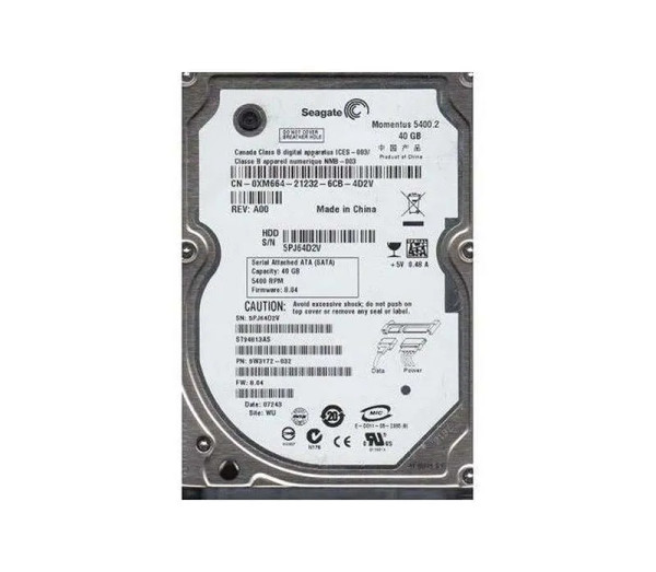 ST94813AS - Seagate Momentus 5400.2 40GB 5400RPM SATA 1.5Gb/s 8MB Cache 2.5-Inch Hard Drive