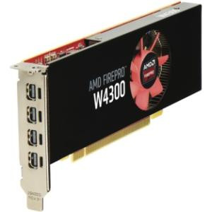 T7T38AV - HP AMD FirePro W4300 4GB GDDR5 128-Bit 4x Mini DisplayPort PCI-Express 3.0 x16 Workstation Video