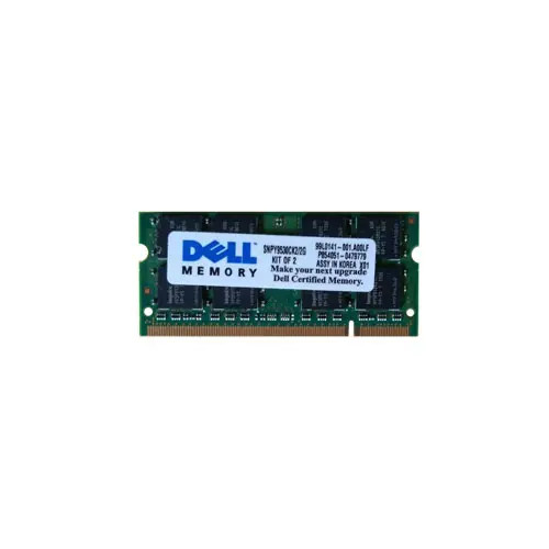 SNPY9530CK2/2G - Dell 2GB Kit 2 X 1GB DDR2-667MHz PC2-5300 non-ECC Unbuffered CL5 200-Pin SoDimm Memory