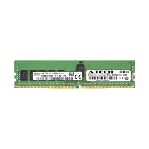 MEM-DR416L-HL03-ER26 - SuperMicro 16GB DDR4-2666MHz PC4-21300 ECC Registered CL19 288-Pin DIMM 1.2V Dual Rank Memory Module