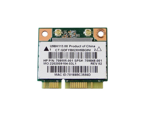 709848-001 - HP RTL8188EE 150Mbps 2.4GHz IEEE 802.11b/g/n PCI Express Wireless Network Card for Envy