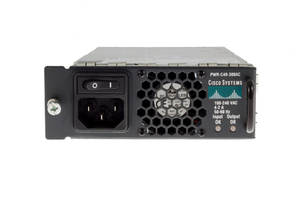 PWR-C49-300AC - Cisco 300-Watts 100-240V AC Redundant Hot Swap Power Supply for Catalyst 4900