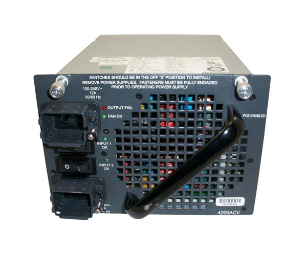 PWR-C45-4200ACV= - Cisco 4200-Watts 100-200V AC Proprietary Power Supply for Catalyst 4503 / 4506 Switch