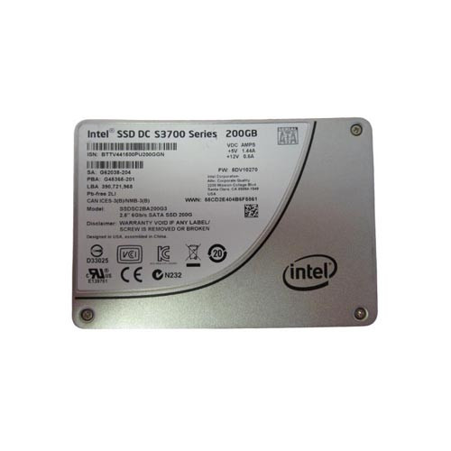 SSDSC2BA200G3 - Intel DC S3700 Series 200GB MLC SATA 6Gbps High Endurance (AES-256 / PLP) 2.5-inch Internal Solid State Drive (SSD)