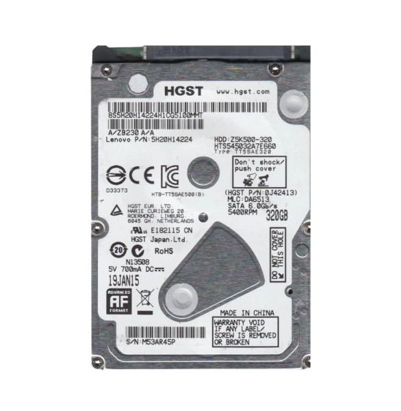 5H20H14224 - Lenovo 320GB SATA 6Gb/s 5400RPM 2.5-Inch Hard Drive 8MB Cache HDD