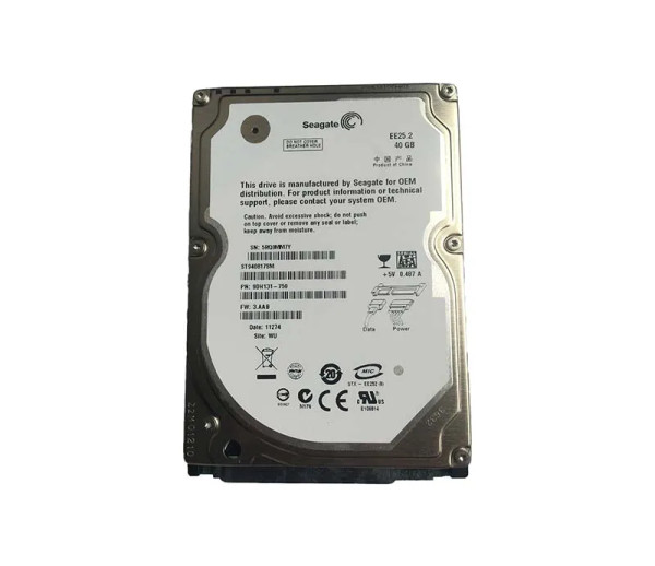 ST940817SM - Seagate EE25 40GB 5400RPM SATA 3Gb/s 8MB Cache 2.5-Inch Hard Drive