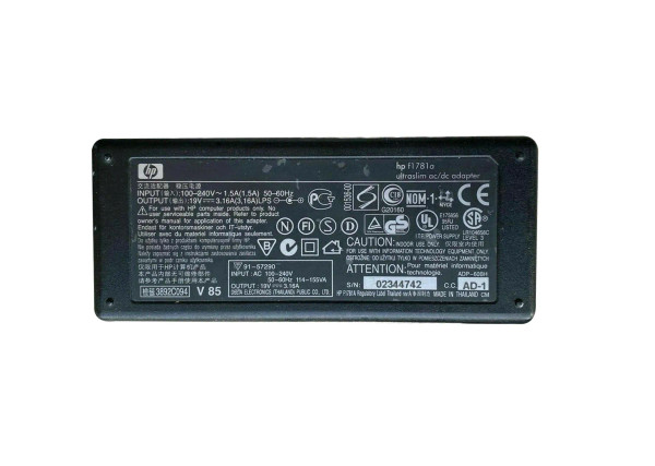 F1781A - HP 60-Watts 19V 3.16A Power Adapter for Pavilion N6195 Series