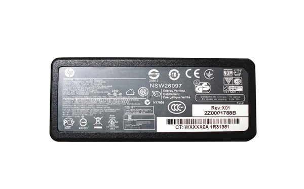 719309-001 - HP 100-240V 45-Watts 19.5-Volt 2.31Amp AC Power Adapter for EliteBook 840 / 820