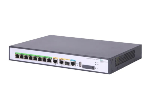 JH300A - HPE FlexNetwork MSR958 Router, 8x LAN Ports + 1x WAN + 1x SFP Combo Port, Rack-mountable