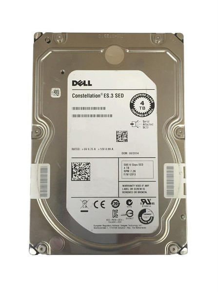 0RT72X - Dell 4TB 7200RPM SATA 3Gb/s 3.5-Inch Hard Drive with Tray for PowerEdge Server