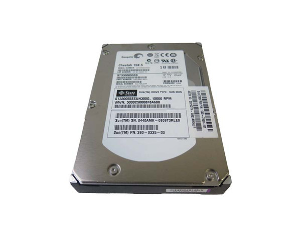 390-0335-04 - SUN 300GB 15000RPM SAS 3Gb/s 3.5-Inch Hard Drive for Enterprise Storage Performance