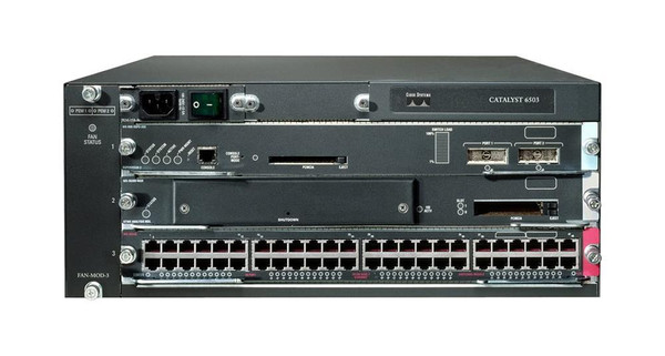 WS-C6503E-S32P10GE - Cisco Catalyst 6500 Series 3 x Expansion Sots Supervisor Engine 32 / 2T 4U Rack-mountable Layer 3 Managed Network Switch Chassis